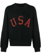 424 Usa Print Sweater - Black
