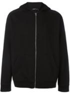 T By Alexander Wang Zipped Hoodie, Men's, Size: Small, Black, Cotton/polyester/spandex/elastane