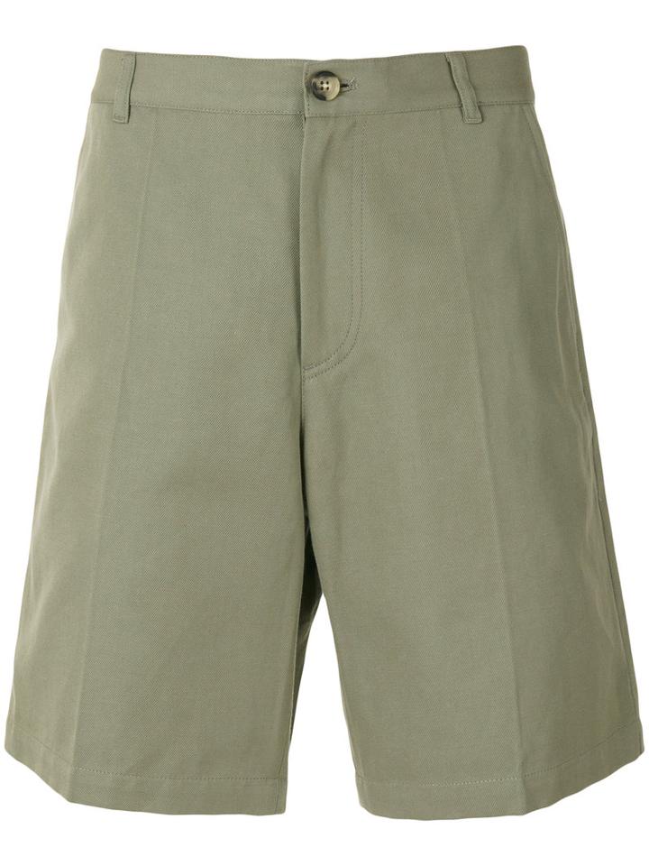 A.p.c. - Classic Bermudas - Men - Cotton/linen/flax - S, Green, Cotton/linen/flax