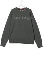 Diesel Kids Logo Patch Sweatshirt - Grey