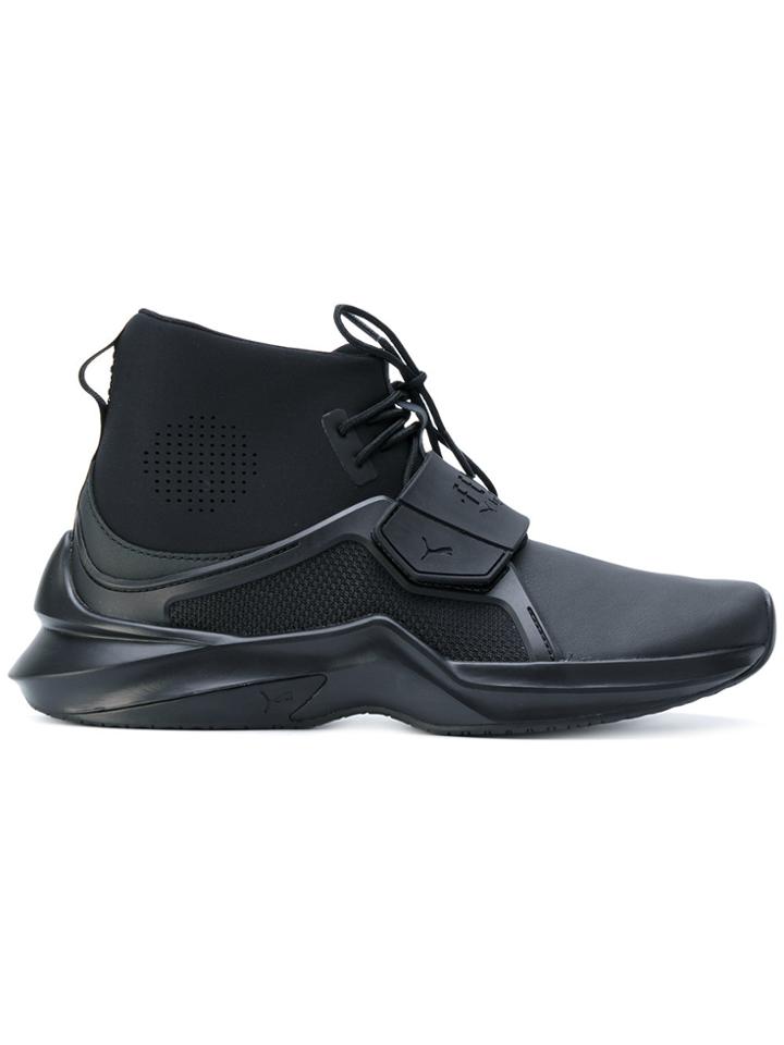 Fenty X Puma Logo Embossed Hi-tops - Black