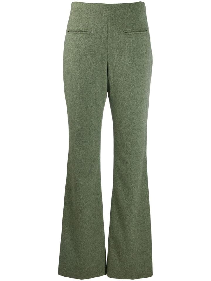 Jean Louis Scherrer Pre-owned 1990's Flared Trousers - Green