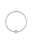 Monan Diamond Ball Beaded Bracelet, Women's, Metallic