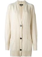 Isabel Marant 'farah' Long Cardigan, Women's, Size: 36, Nude/neutrals, Wool/camel Hair/polyamide