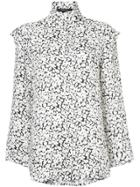Derek Lam Long Sleeve Button-down Blouse With Ruffle Detail - Black