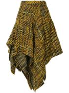 Koché Asymmetrical Draped Skirt - Yellow & Orange
