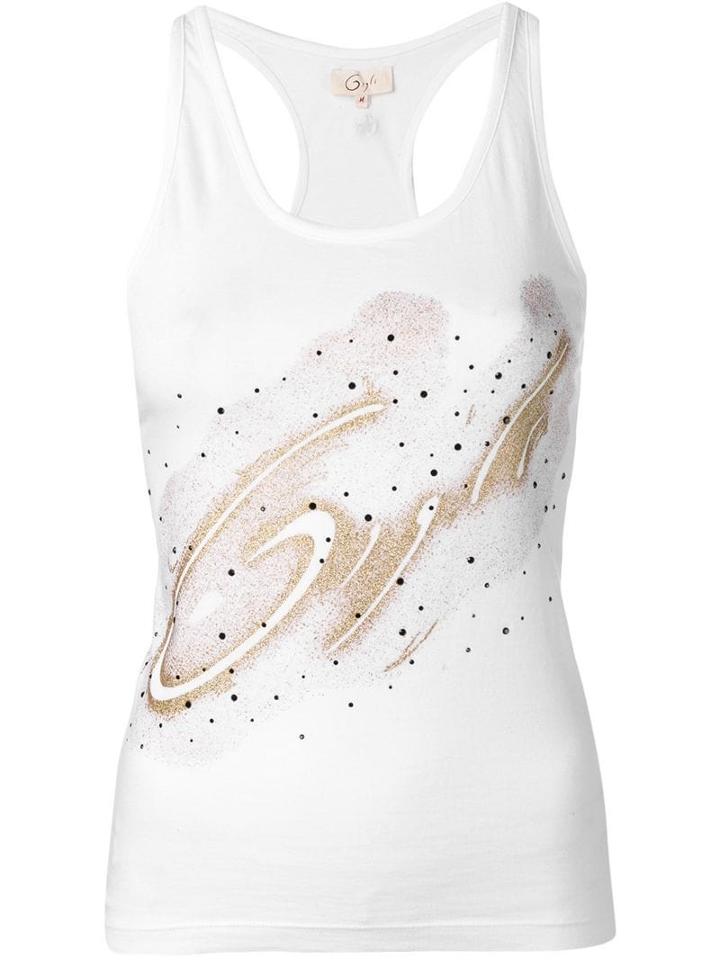 Romeo Gigli Pre-owned Glitter Embellished Tank Top - White