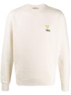 Maison Kitsuné Crew Neck Sweatshirt - White