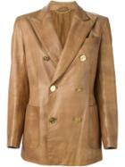Roberta Di Camerino Vintage Double Breasted Cinched Waist Coat, Women's, Size: 42, Brown