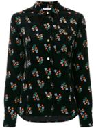 Sonia Rykiel Velvet Floral Print Shirt - Black