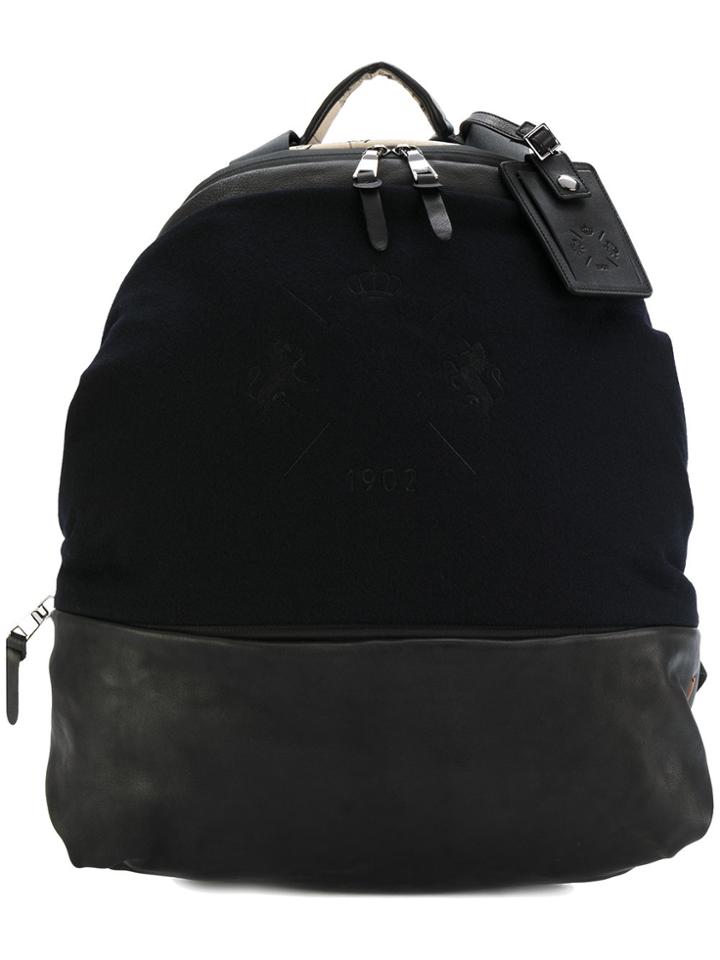 Al Duca D'aosta 1902 Contrast Large Backpack - Black