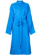 Nina Ricci - Loose-fit Belted Shirt Dress - Women - Viscose - 38, Blue, Viscose