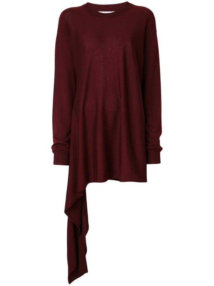 Jil Sander - Loose Fit Jumper - Women - Virgin Wool - 38, Red, Virgin Wool