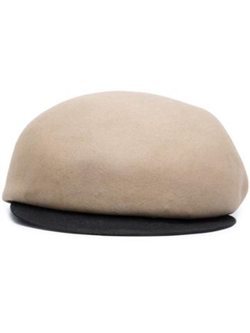 Horisaki Design & Handel Newsboy Hat, Adult Unisex, Size: Medium, Nude/neutrals, Leather/wool