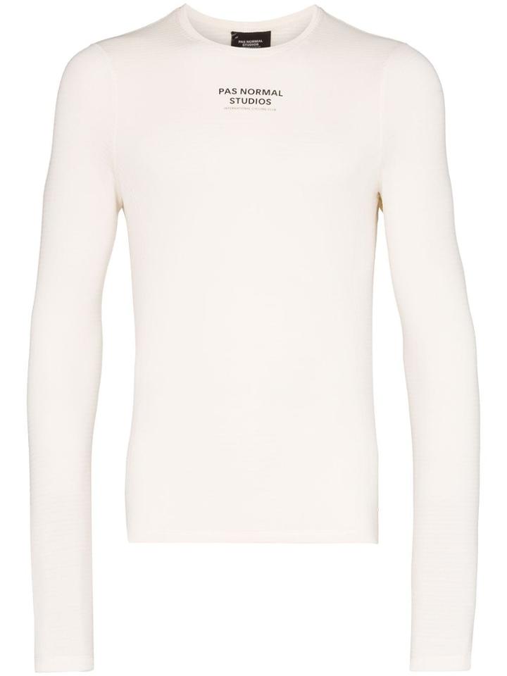 Pas Normal Studios Control Logo Print Long-sleeve T-shirt - White