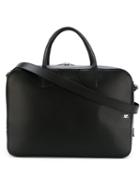 Courrèges Two Way Zip Shoulder Bag, Women's, Black, Calf Leather
