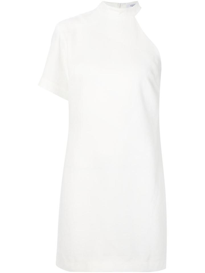 Nomia Cut-out Shoulder Dress, Women's, Size: 4, White, Bemberg/polyester
