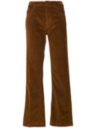 Prada High-waisted Corduroy Trousers - Brown