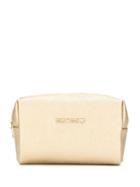 Love Moschino Logo Zipped Cosmetic Bag - Gold
