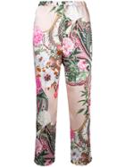 Blugirl Floral Cropped Trousers - Nude & Neutrals