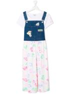 Kenzo Kids Long Dungaree Dress - White