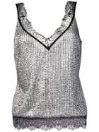 Amen Embellished Camisole Top - Metallic