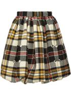 Miu Miu Embellished Wool Skirt - Neutrals