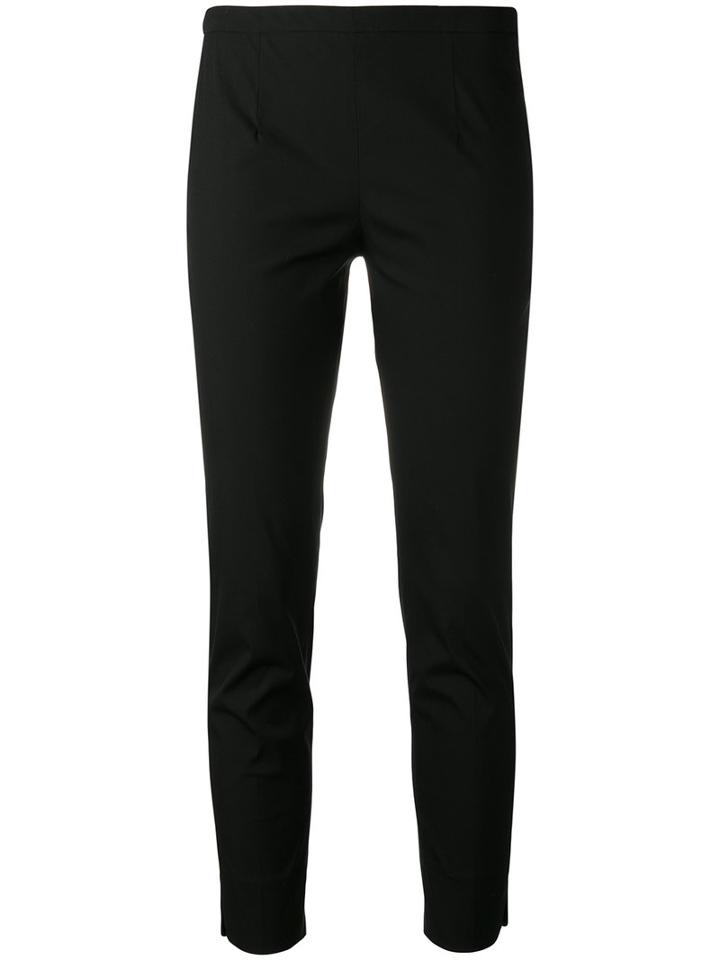 Prada Cropped Trousers, Women's, Size: 44, Black, Cotton/polyamide/spandex/elastane