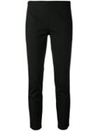 Prada Cropped Trousers, Women's, Size: 44, Black, Cotton/polyamide/spandex/elastane
