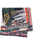 Prada Pittoresque London Printed Foulard - Grey