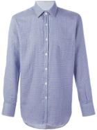 Canali Gingham Check Shirt - Blue