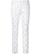 Christian Pellizzari Star Print Slim Fit Trousers - White