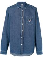 Kenzo - Logo Patch Denim Shirt - Men - Cotton - Xs, Blue, Cotton