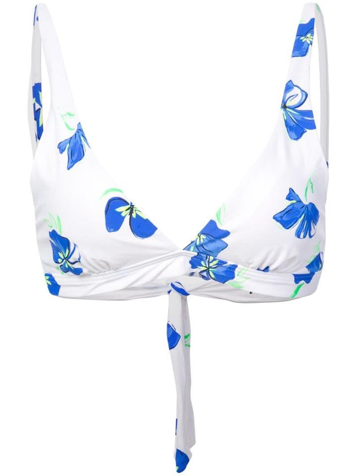 Onia Keira Floral Bikini Top - White
