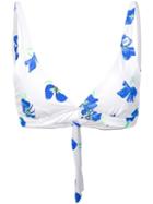 Onia Keira Floral Bikini Top - White