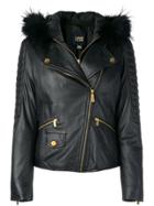 Cavalli Class Leather Jacket - Black