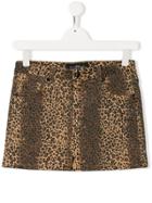 John Richmond Junior Leopard Print Skirt - Brown