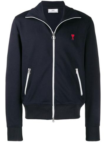 Ami Paris Ace Of Hearts Patch Sweatshirt - Blue