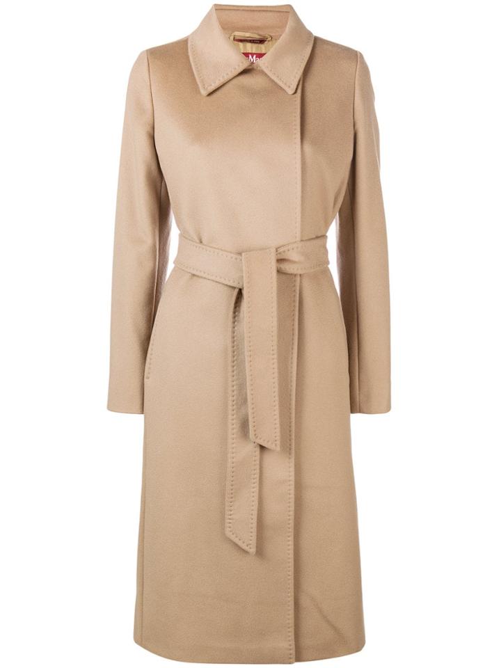 Max Mara Studio Belted Coat - Neutrals