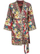 Alice+olivia Floral Print Belted Jacket - Multicolour