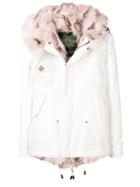 Mr & Mrs Italy Fur Trimmed Hood Parka - White