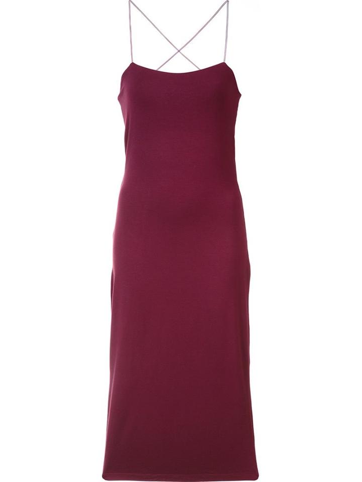 T By Alexander Wang Cut-out Fitted Dress, Women's, Size: Medium, Red, Modal/spandex/elastane
