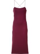 T By Alexander Wang Cut-out Fitted Dress, Women's, Size: Medium, Red, Modal/spandex/elastane