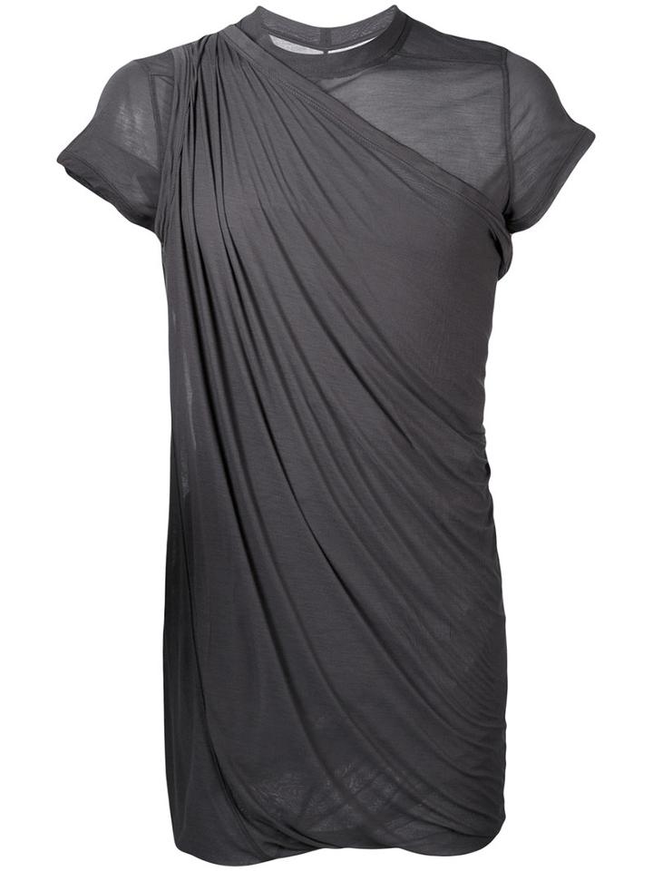 Rick Owens Drkshdw - Long T-shirt - Men - Viscose - M, Grey, Viscose