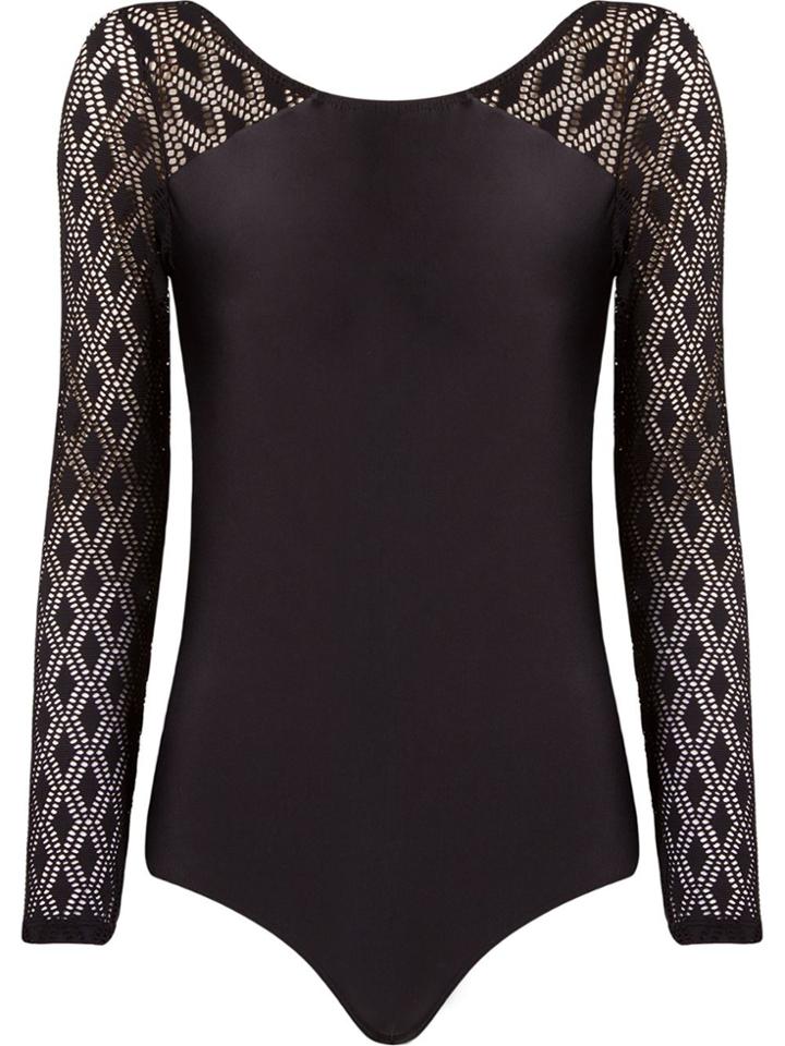 Lygia & Nanny Lace Longsleeved Swimsuit - Black