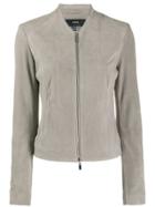 Arma Zipped Fitted Jacket - Grey