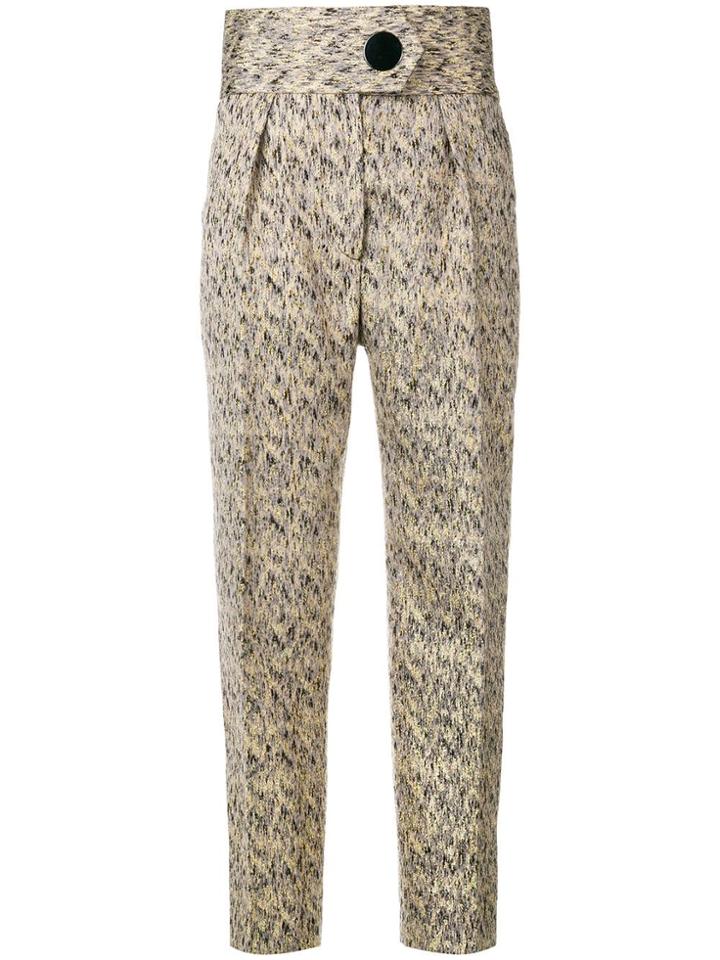 Petar Petrov High Waisted Tailored Trousers - Neutrals