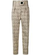 Petar Petrov High Waisted Tailored Trousers - Neutrals