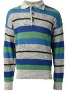 Missoni Vintage Striped Polo Shirt, Men's, Size: Medium, Blue