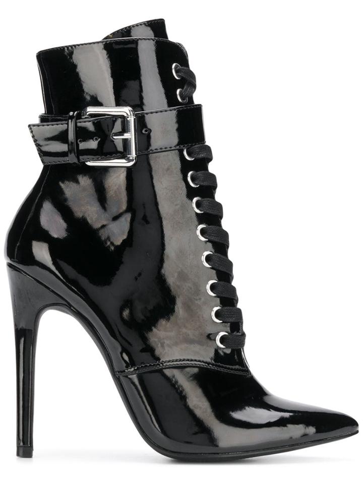 Danielle Guizio Lace-up Ankle Boots - Black